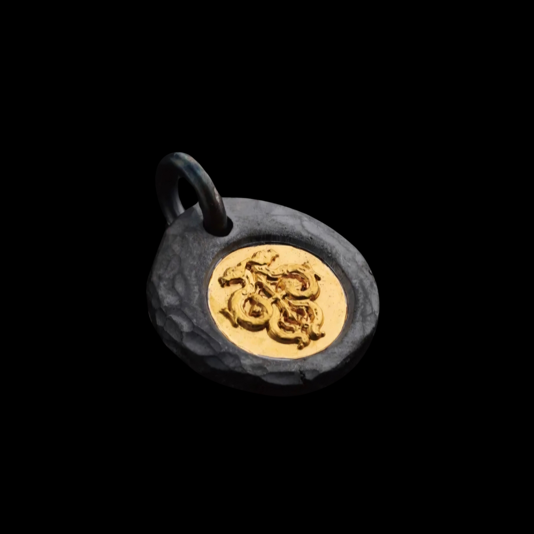 Club Double Dragon Silver Coin Pendant