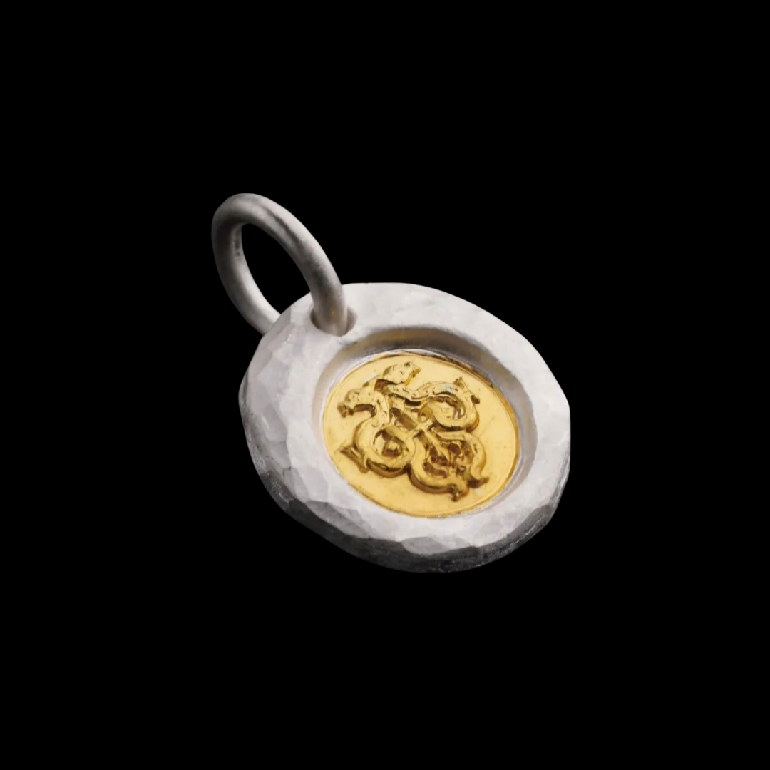 Club Double Dragon Silver Coin Pendant