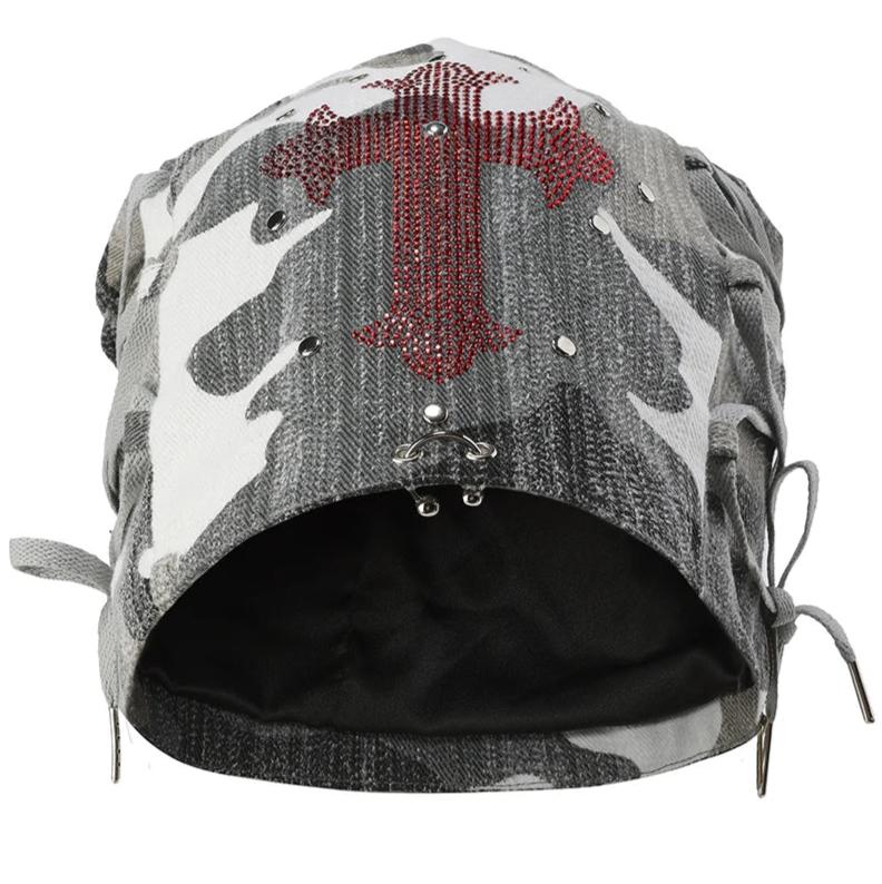 Camouflage hot drilling cross strap pile cap