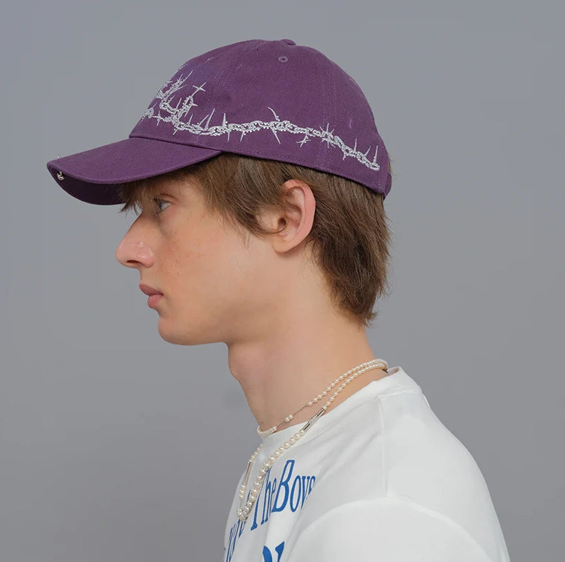 Embroidered Crown Baseball Cap