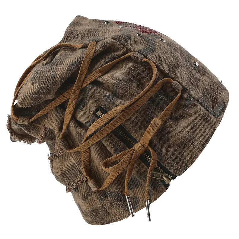 Camouflage hot drilling cross strap pile cap