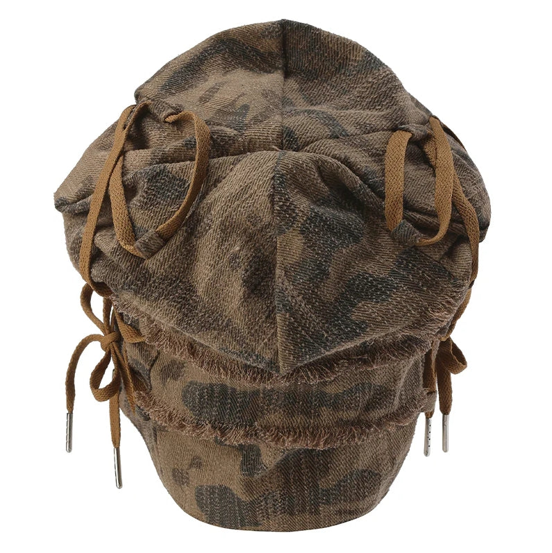 Camouflage hot drilling cross strap pile cap