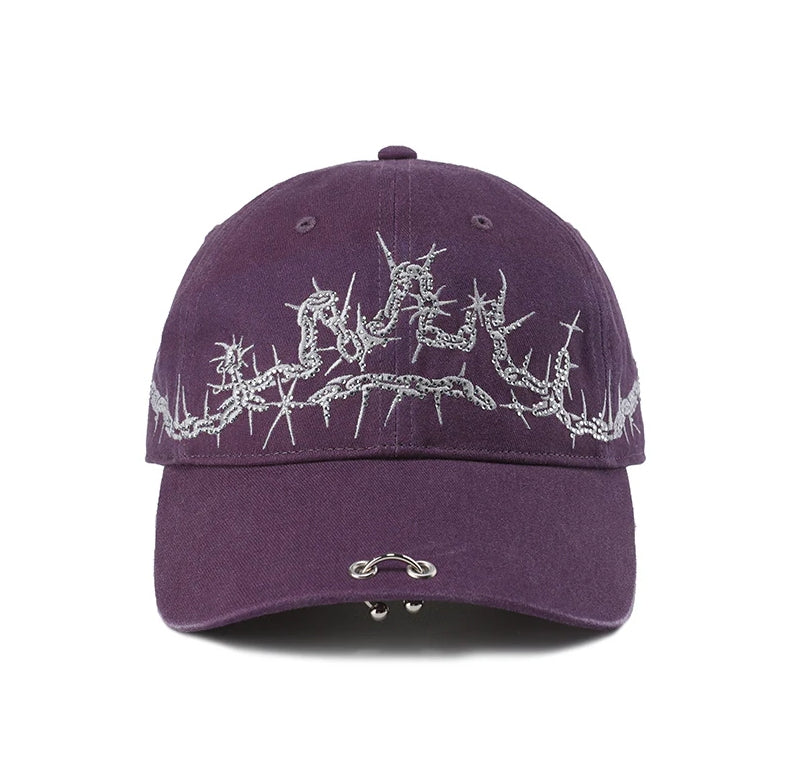 Embroidered Crown Baseball Cap