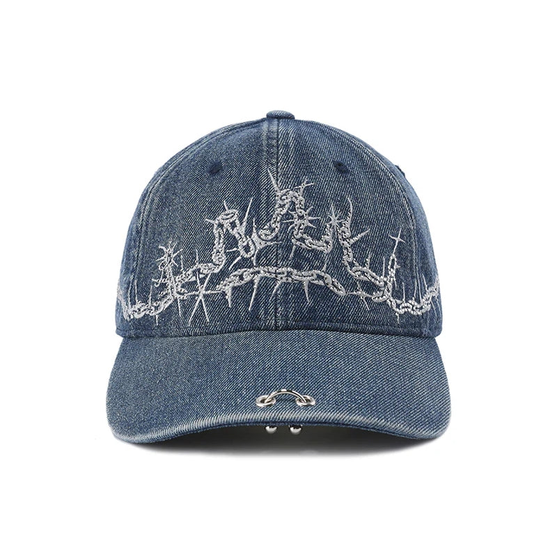 Embroidered Crown Baseball Cap